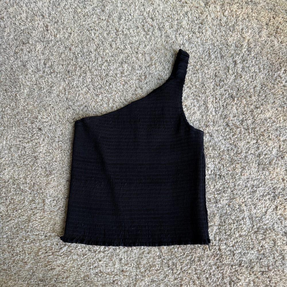 Reformation women’s one shoulder black top - Picture 6 of 6